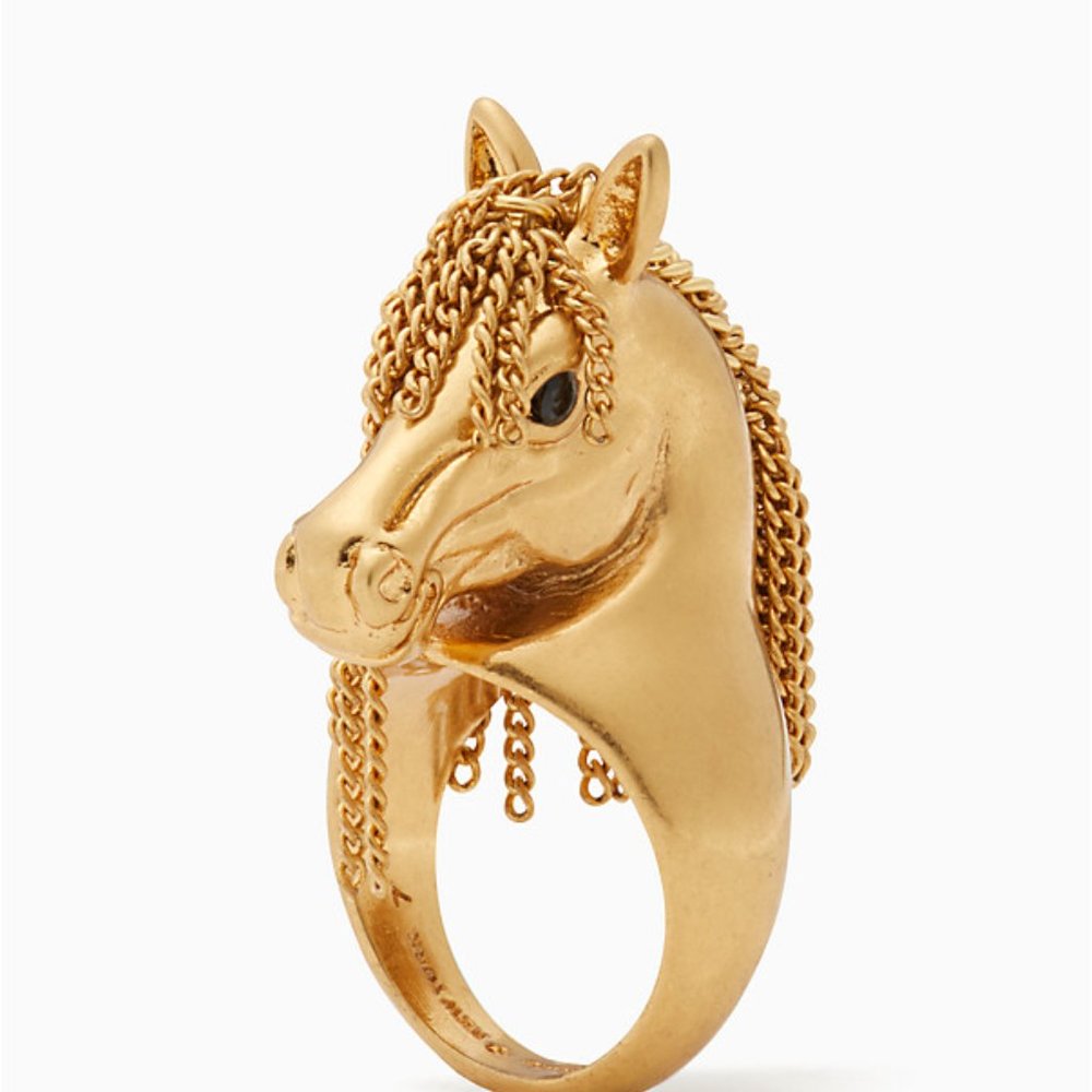 NEW Kate Spade Wild Ones - Horse Stat. Ring Sz 7